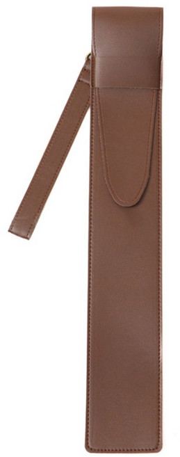 탑피아 고급 드럼스틱 가죽 파우치 다크브라운, 1개