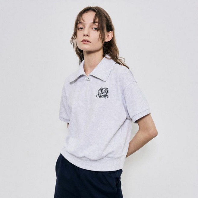 오닐 여성용 빅토리 카라 반팔 맨투맨 OWFTN6058