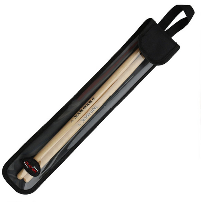 탑피아 깔끔한 드럼스틱 가방 블랙 반투명, 1개