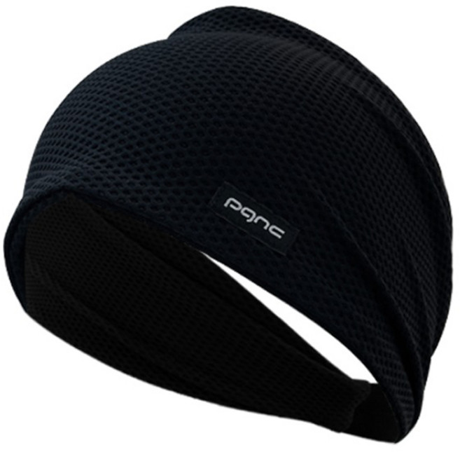 패기앤코 스포츠 기능성 메쉬 러닝 와이드 헤어밴드, 105 블랙, 1개