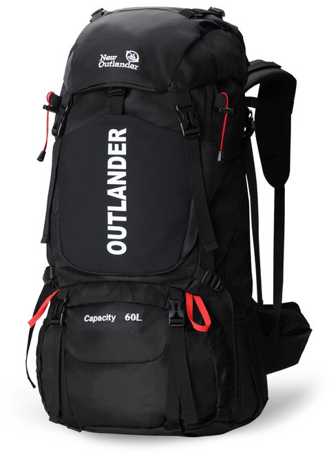 New Outlander 頂級Lucas登山包 60L, 黑色