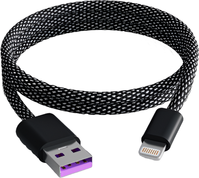 보다모가 꼬임 방지 고속 충전 케이블 USB A to 라이트닝, 혼합색상, 1개, 1m