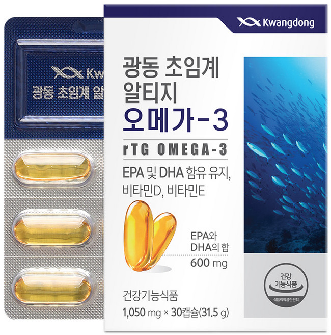 광동 초임계 알티지 오메가3 31.5g, 1개, 30정
