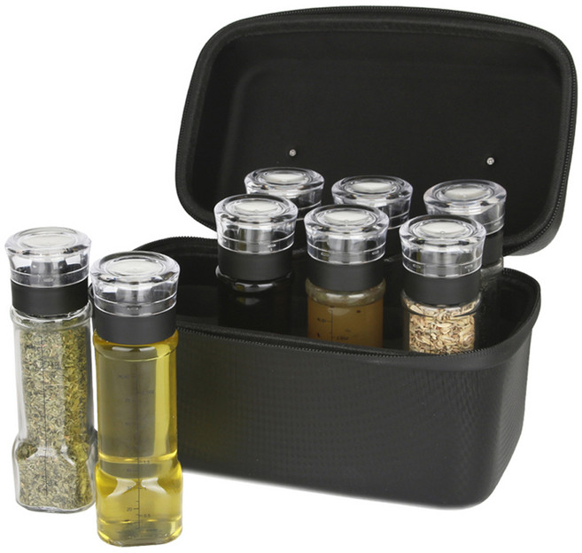키텐실 캠핑 휴대용 양념통세트, 1세트, 블랙세트