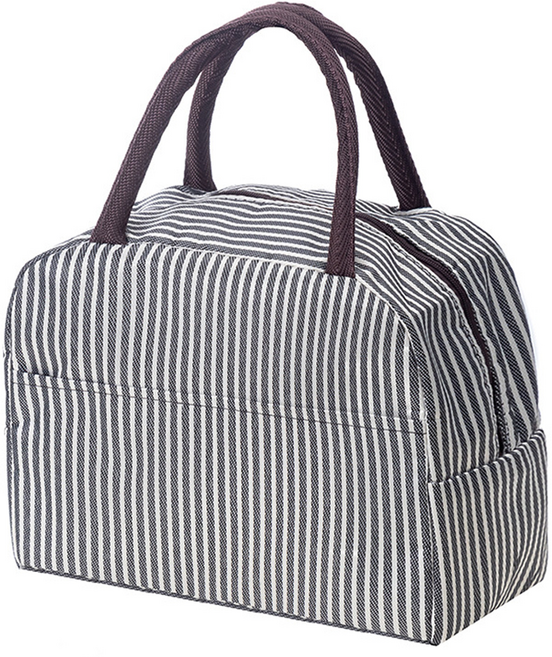 타미나요 세련된 귀여운 도시락 보냉백, 블랙, 1개