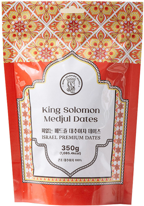 킹솔로몬 씨 없는 메드쥴 데이츠 건조 대추야자, 1개, 350g
