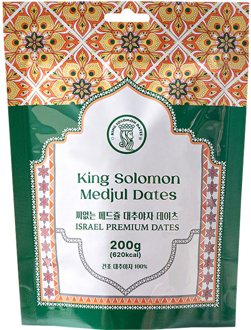 킹솔로몬 씨 없는 메드쥴 대추 야자 데이츠, 1개, 200g