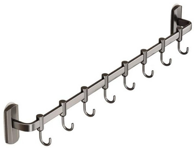 셀리빙 다용도 고급 조리도구 거치대 걸이 8구, 그레이, 1개