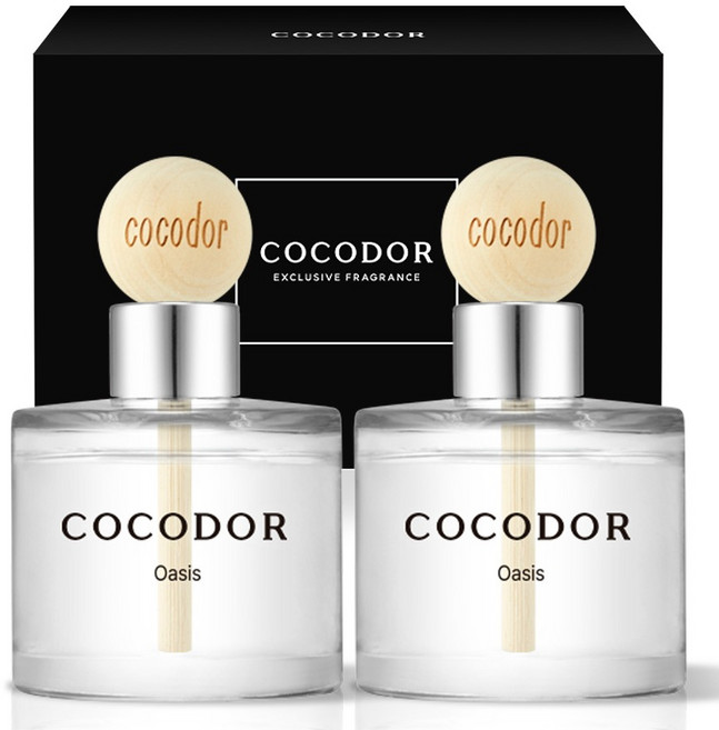 코코도르 우드볼 차량용 디퓨저 50ml 2개입, 오아시스, 1개