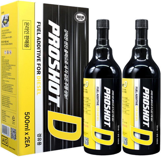 프로샷 D 연료첨가제 500ml, 2개, 디젤/경유