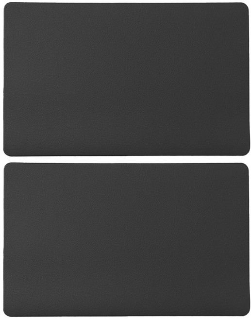 모던앳 직사각 가죽 식탁 테이블 매트, 모던블랙, 2개, 45 x 30 cm