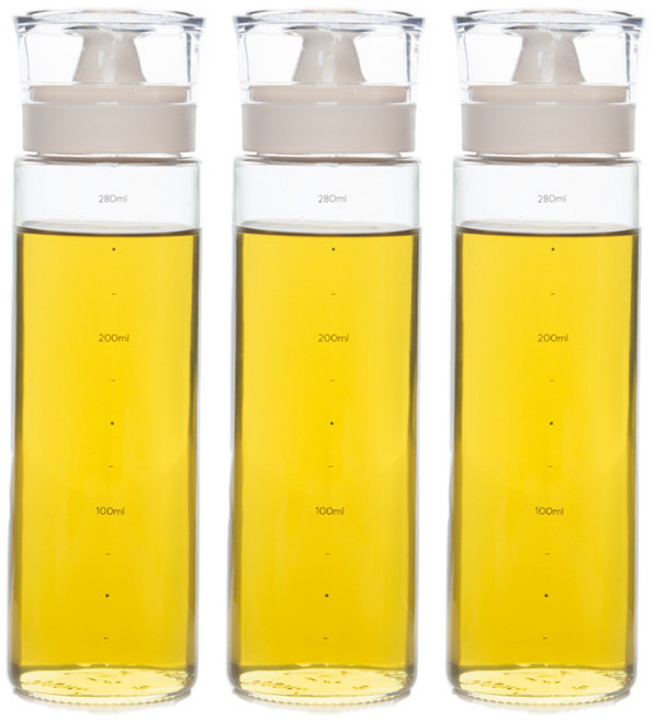 키텐실 시노글라스 신형 I형 오일병 베이지, 300ml, 3개