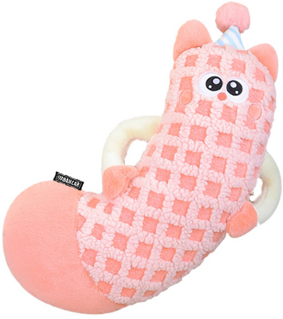 어반카 꼬깔인형 안전벨트 쿠션, 핑크, 1개