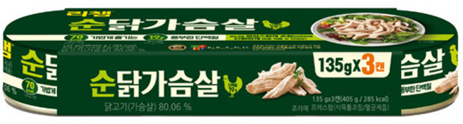 리챔 순닭가슴살, 135g, 3개