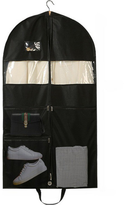 로이홈 휴대 여행용 의류 멀티 포켓 수납 행거 커버, 1개입, 1개