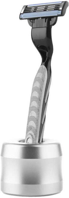 모나코올리브 고중량 알루미늄 위생 스텐드 칫솔꽂이, 1개, 실버