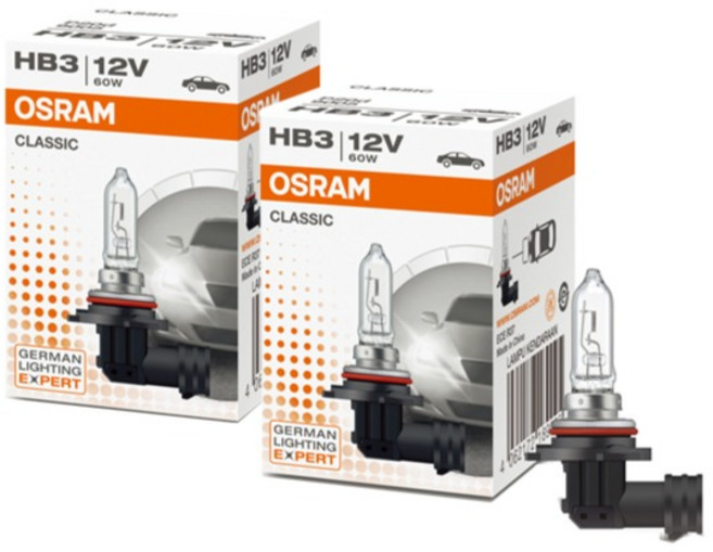 오스람 클래식 할로겐 램프, 2개, 9005