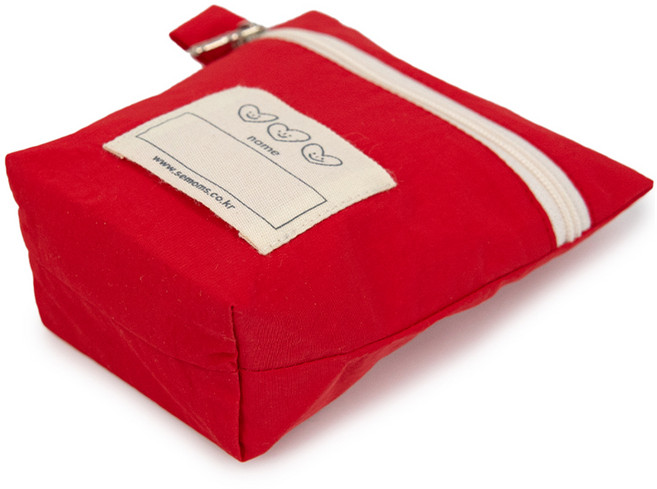 세맘스 약파우치 신호등 양면방수 파우치, 빨강