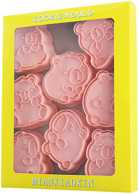 이홈베이킹 카피바라쿠키틀 8종 세트, 혼합색상, 1세트