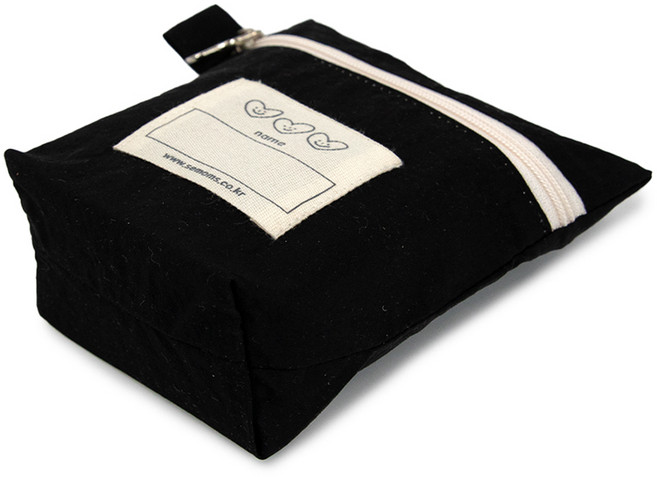 세맘스 약파우치 신호등 양면방수 파우치, 검정