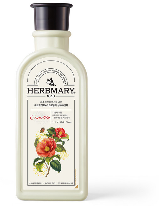 허브마리 1848 섬유유연제 카멜리아 힐 용기, 1L, 1개