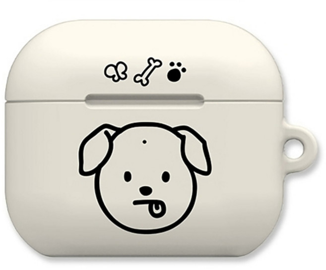 워너프 몬드 에어팟 4 하드 케이스, 에어팟4, 컬러애니멀 블랙퍼피, 1개