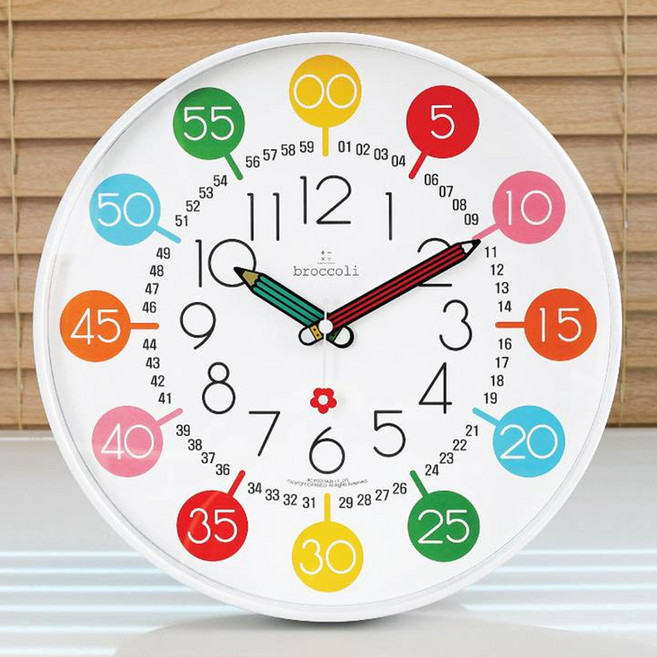 브로콜리 발도르프 벽시계 BC-P001, 혼합색상