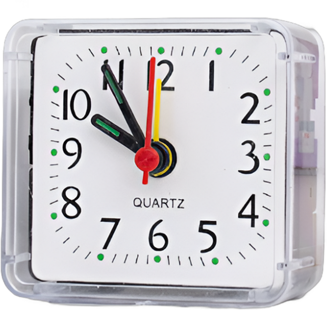 보다모가 레트로 무소음 탁상시계, 화이트