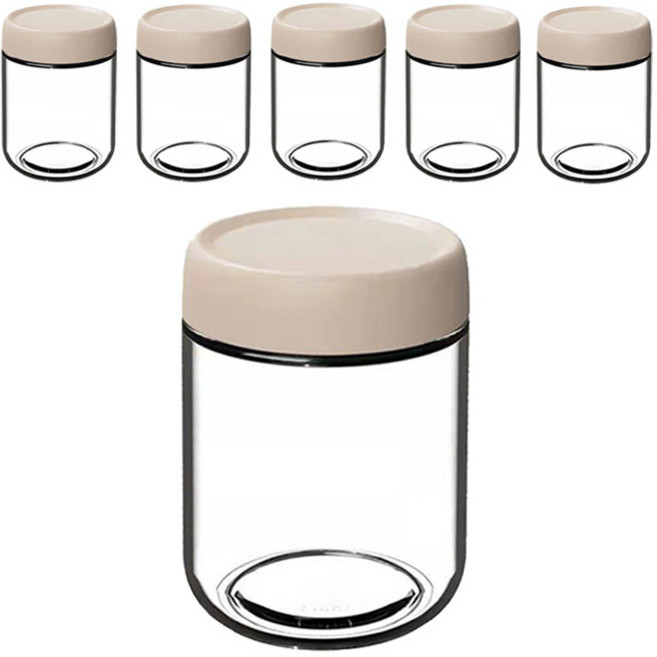 아카시아 밀프랩 샐러드 보관 유리용기, 6개, 500ml