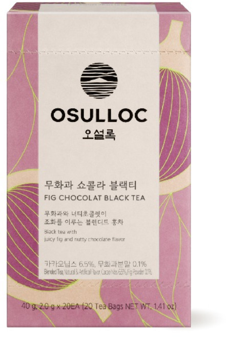 오설록 무화과 쇼콜라 블랙티 티백, 1개, 20개입, 2g
