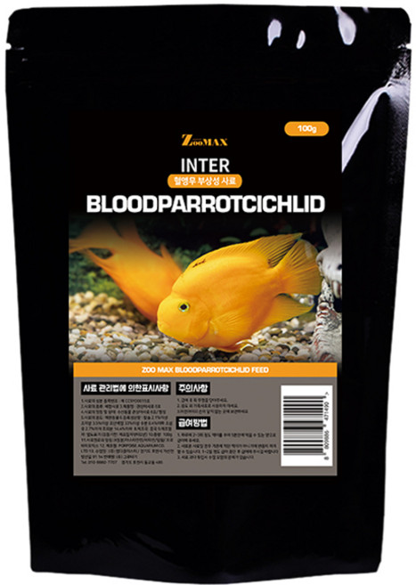 쥬맥스 인터 혈앵무 부상성 관상어 사료, 100g, 1개