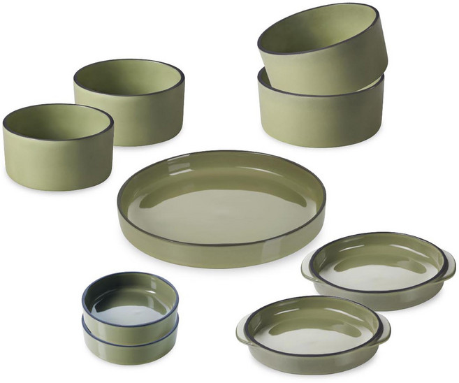 레볼 꺄락떼르 2인 한식기 세트 9p, 카다멈, 식기 9p, 1세트