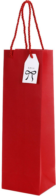 인디케이 모던 와인 쇼핑백 5p + 텍 5p 세트, 레드(쇼핑백), 1세트