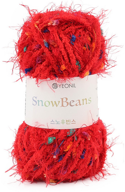 연일섬유 브랜드얀 스노우빈스, 16 레드컬러 폼폼, 1개