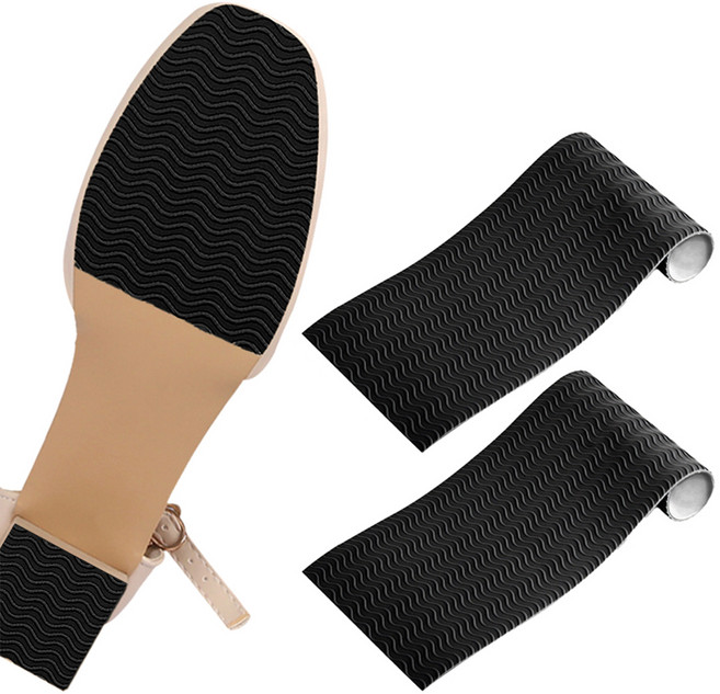 JUSTPICK 잘라쓰는 구두 미끄럼방지 패드, 블랙, 2개