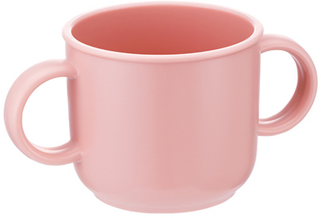 에디슨 아동용 에코젠 논슬립 양손컵, 260ml, 1개, 핑크