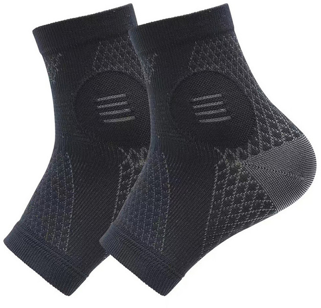 씨오브비 밴드 스포츠 발목 보호대 좌우 세트, 1세트, 블랙