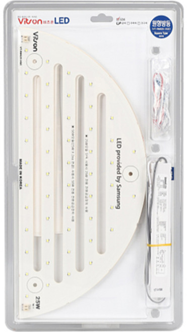 LISHIN Vitson Meliving LED模組 房間燈用 圓形PCB + 安定器套組 366 x 160 mm 50W, 1套, 暖白色