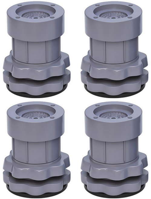 JUSTPICK 다용도 세탁기 진동방지 높이조절 받침대, 그레이, 4개