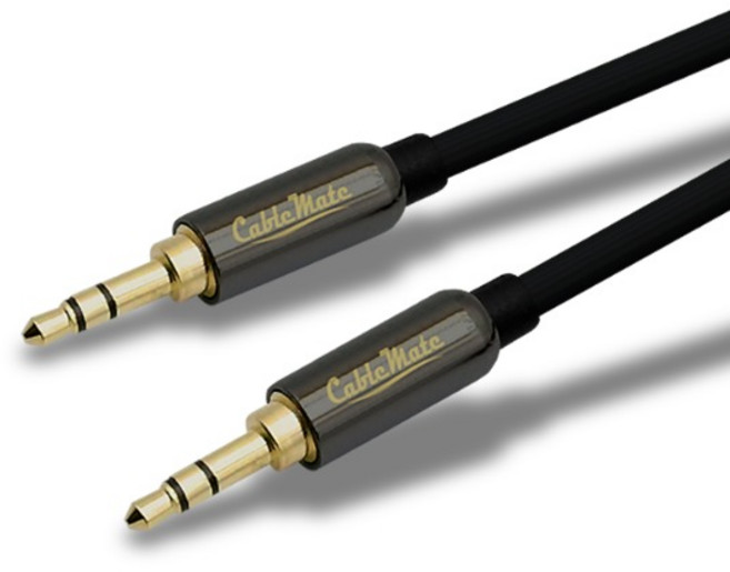 케이블메이트 스테레오 AUX 3.5 OFC 골드 MM 케이블 10m, 혼합색상, 1개