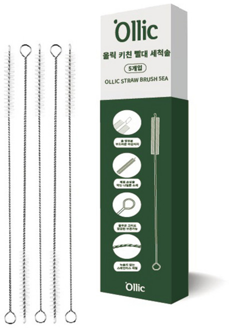 올릭 키친 빨대 세척솔 5p, 1개