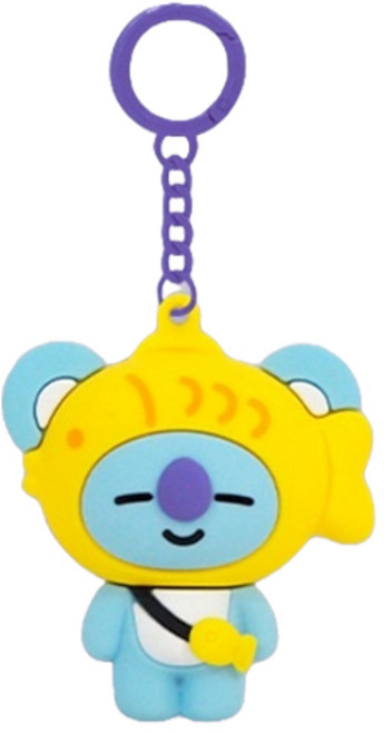 BT21 스트리트 푸드 피규어 키링 KOYA, 혼합색상, 1개