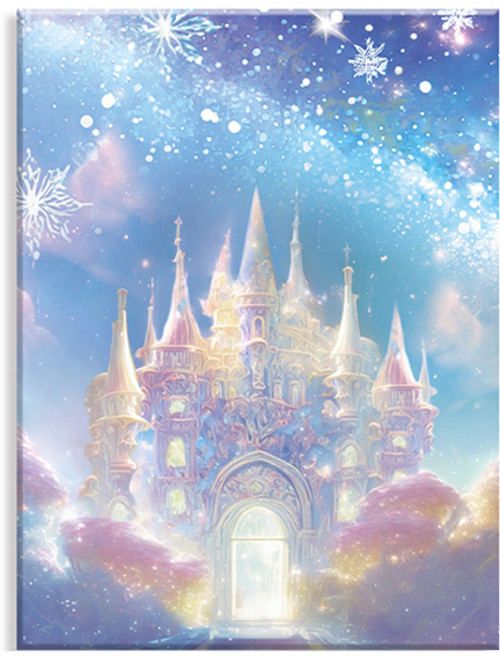 엔픽아트 캔버스형 보석십자수 세트 40 x 50 cm, MK043 풍경 눈내리는 얼음성, 1개