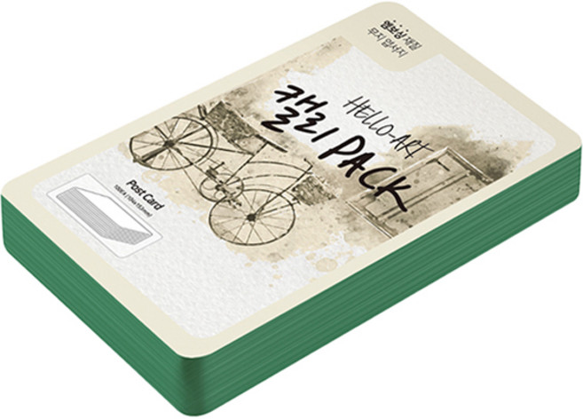 종이문화 헬로우아트캘리팩 두꺼운 엠보엽서 200g 35 그린, 104 x 153 mm, 100개