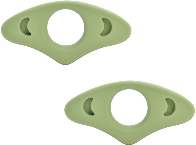 코히모 미끄럼방지 실리콘 독서링 엄지 책잡이 4W466, 2개, 그린