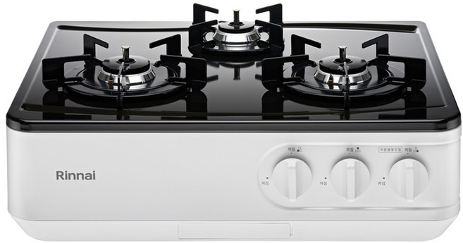 린나이 자동불꽃조절 AA 가스레인지 3구 자가설치, INFQ3040W, LPG