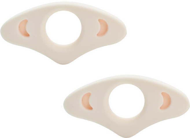 코히모 미끄럼방지 실리콘 독서링 엄지 책잡이 4W466, 2개, 아이보리