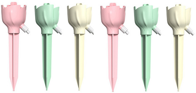 온업 화분 자동 급수기 3종 x 2p 세트, 옐로우 + 핑크 + 그린, 1세트