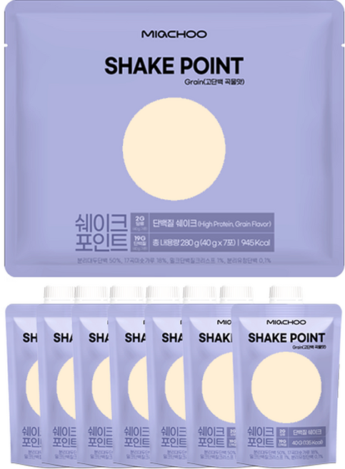 미아추 쉐이크포인트 곡물맛, 7개, 40g