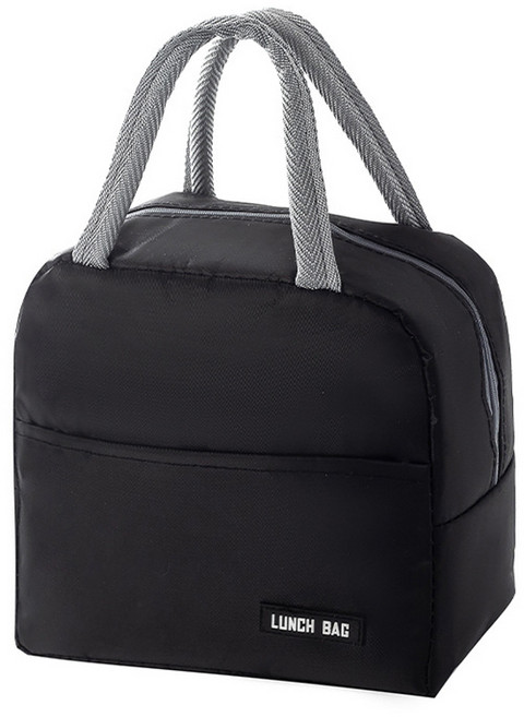 투그램플러스 직장인 런치 보냉백, 블랙, 1개